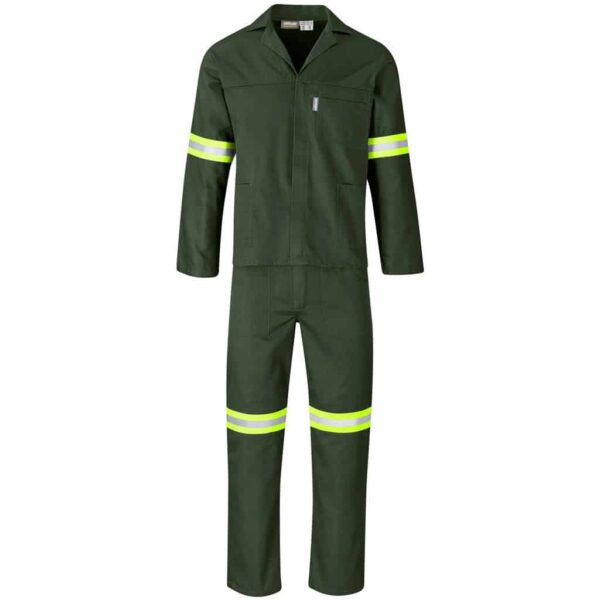 Acid Resistant Polycotton Conti Suit – Reflective Arm, Legs & Back – Yellow Tape — Acid Resistant Polycotton Conti Suit – Reflective Arm, Legs & Back – Yellow Tape