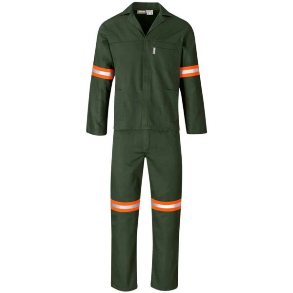 Acid Resistant Polycotton Conti Suit – Reflective Arm & Legs – Orange Tape — Acid Resistant Polycotton Conti Suit – Reflective Arm & Legs – Orange Tape
