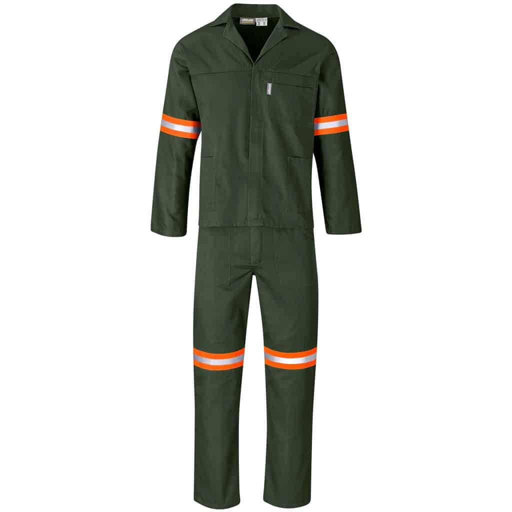 Acid Resistant Polycotton Conti Suit – Reflective Arm & Legs – Orange Tape — Acid Resistant Polycotton Conti Suit – Reflective Arm & Legs – Orange Tape