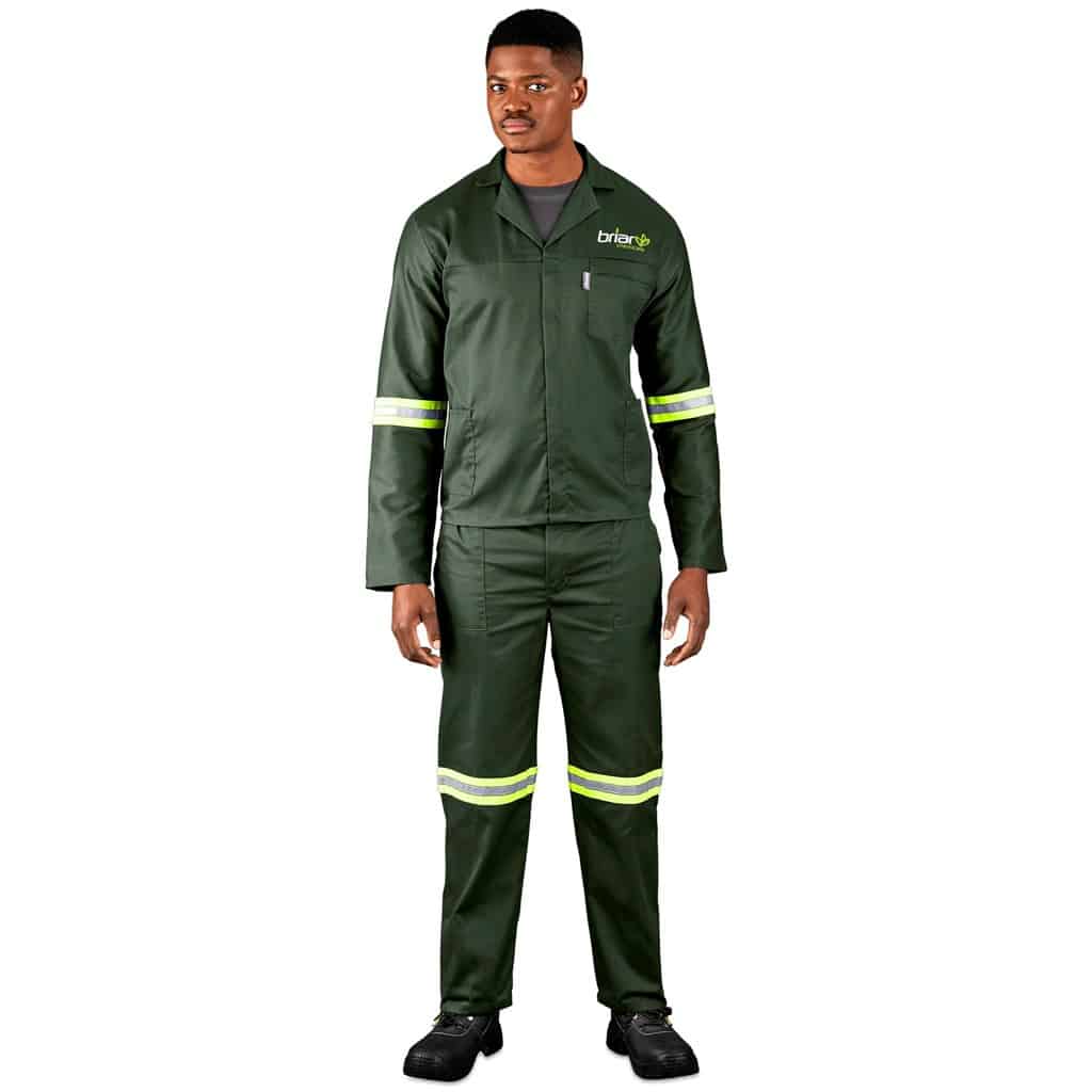 Acid Resistant Polycotton Conti Suit - Reflective Arm & Legs - Yellow Tape - Image 4