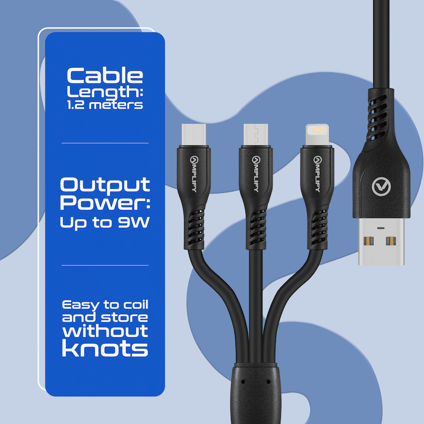 Amplify CoreCharge Series 1.2m 3-in-1 Cable - Image 4