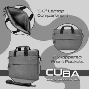 Alternative view of Amplify Cuba 15.6" Laptop Shoulder Bag Grey