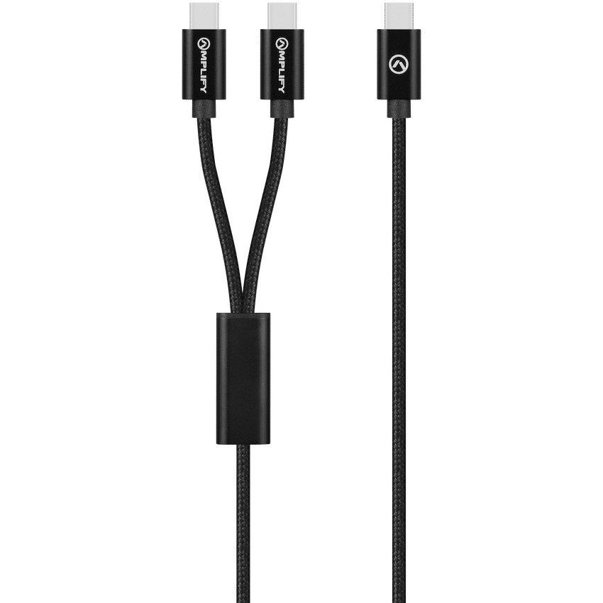 Amplify Linked Series USB-C to 2x USB-C Braided Cable 1.2m