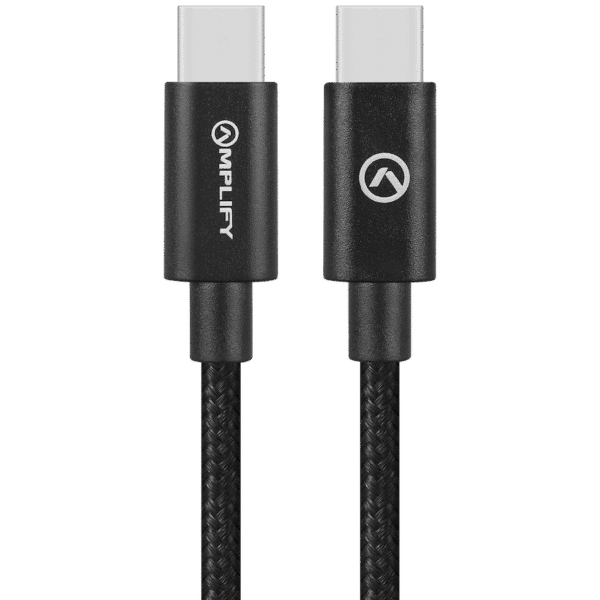 Amplify Linked Series USB-C to Type-C 60W Braided Cable 1.2m – Black — Amplify Linked Series USB-C to Type-C 60W Braided Cable 1.2m – Black