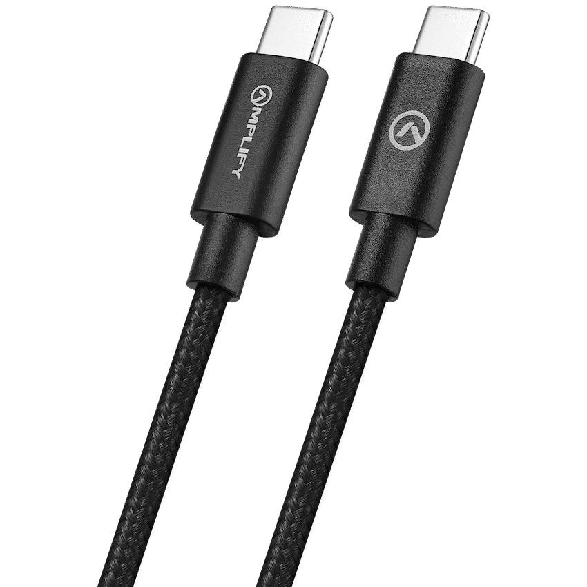 Amplify Linked Series USB-C to Type-C 60W Braided Cable 1.2m - Black - Image 2