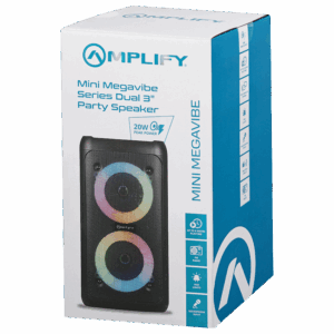 Alternative view of Amplify Mini Megavibe Series Dual 3" Party Speaker - Black