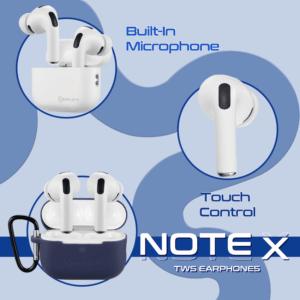 Alternative view of Amplify Note X 3 Series TWS Earphones - White Case + Blue Cover