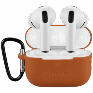 Amplify Note X 3 Series TWS Earphones - White Case + Orange Cover
