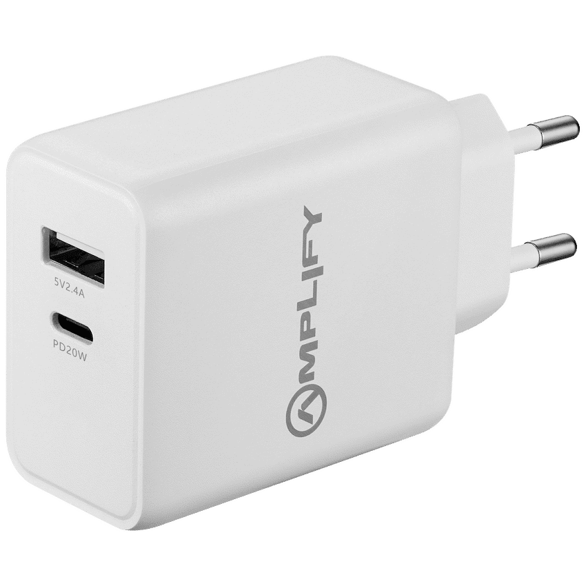 Amplify P.D. 20w Plus USB 12w Dual Wall Charger