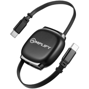 Amplify Revo Series USB C to USB C Retractable Cable Fast Charging Cable