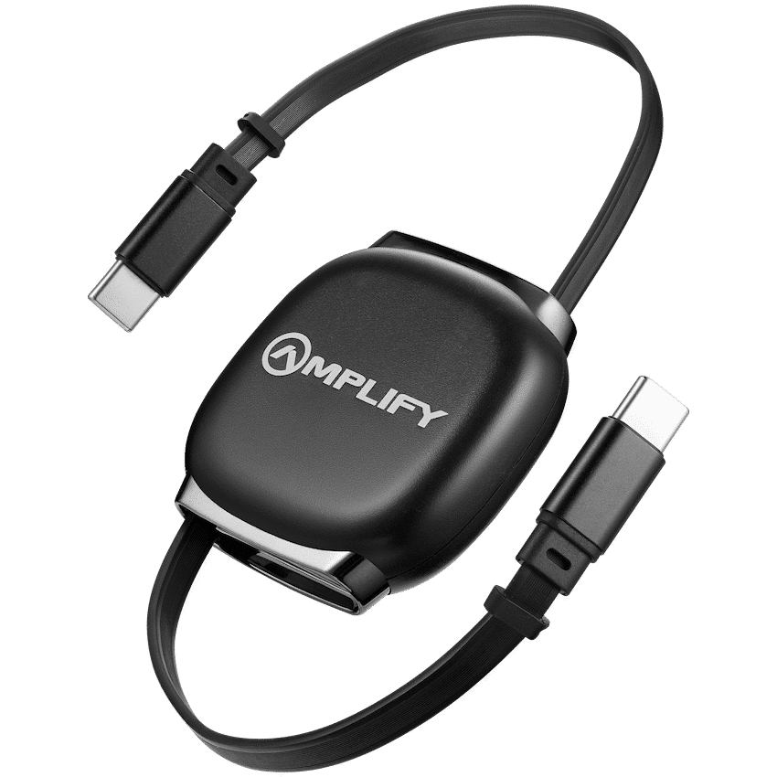 Amplify Revo Series USB C to USB C Retractable Cable Fast Charging Cable