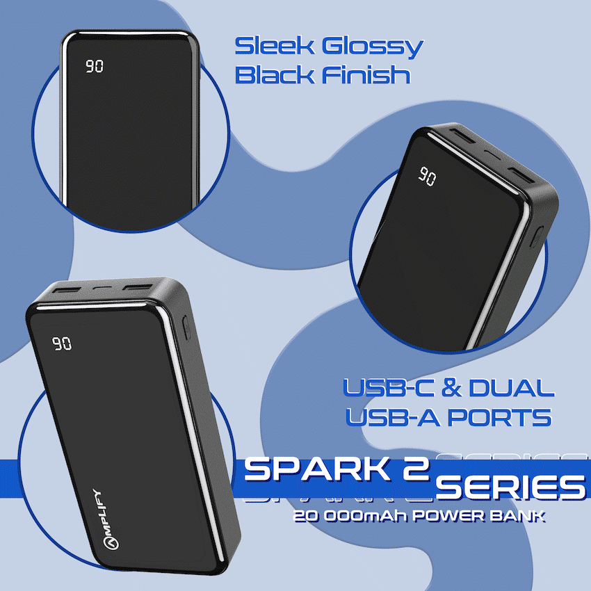 Amplify Spark 2 Series 20 000 mAh Power Bank - Black - Image 8