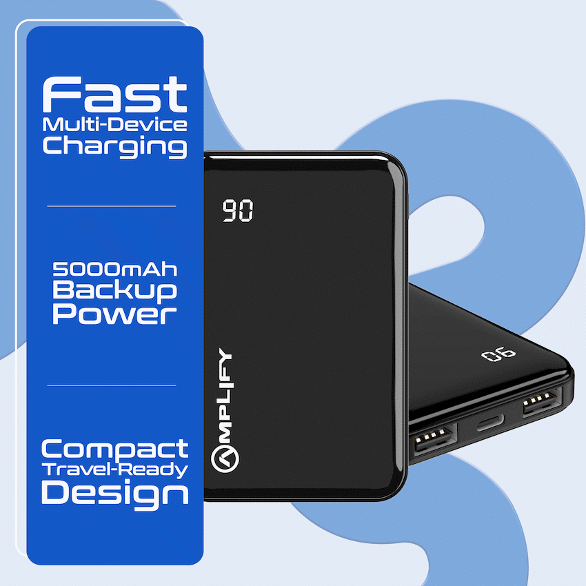 Amplify Spark 2 Series 5000 mAh Power Bank - Black - Image 3