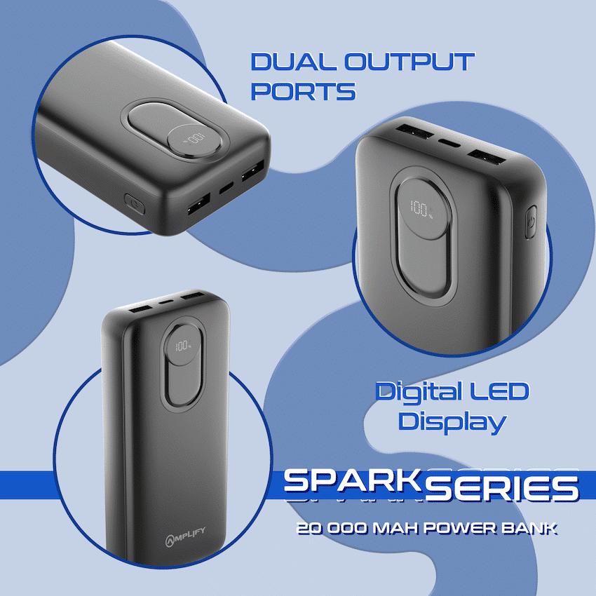 Amplify Spark 20000mah Series Power Bank - Black - Image 3