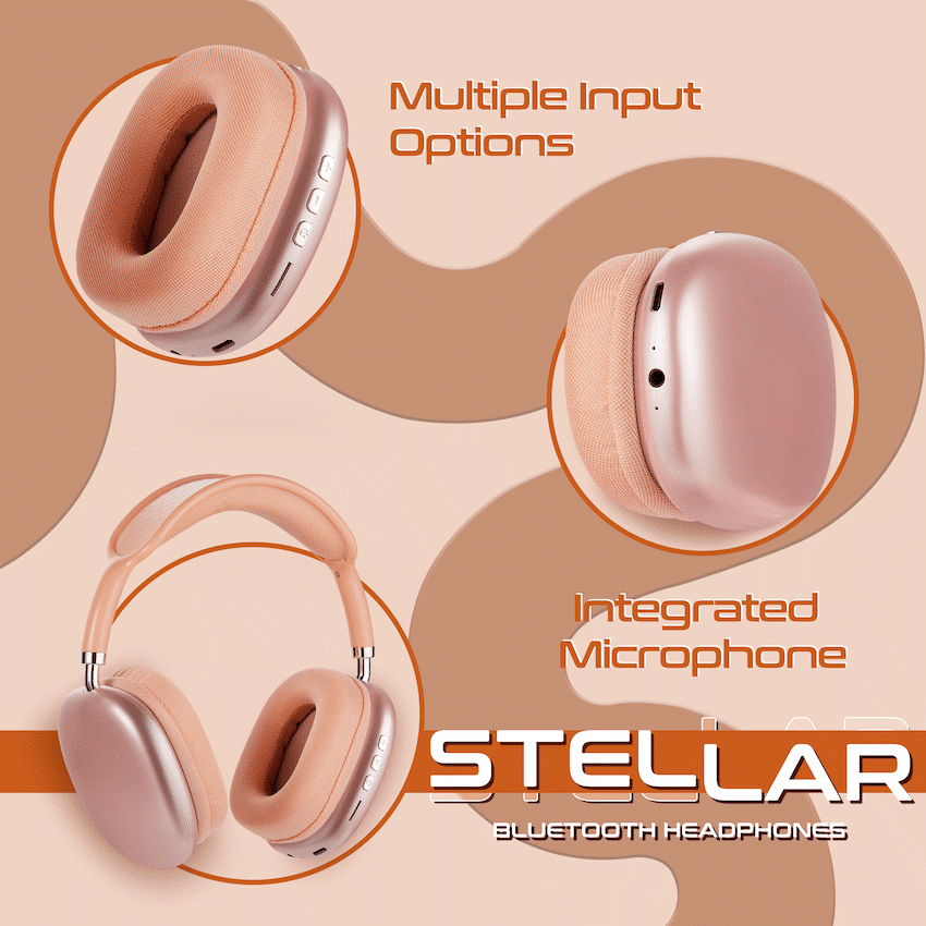 Amplify Stellar Series Bluetooth Headphones - orange - Image 3