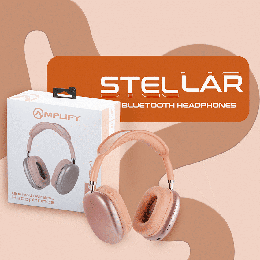Amplify Stellar Series Bluetooth Headphones - orange - Image 6