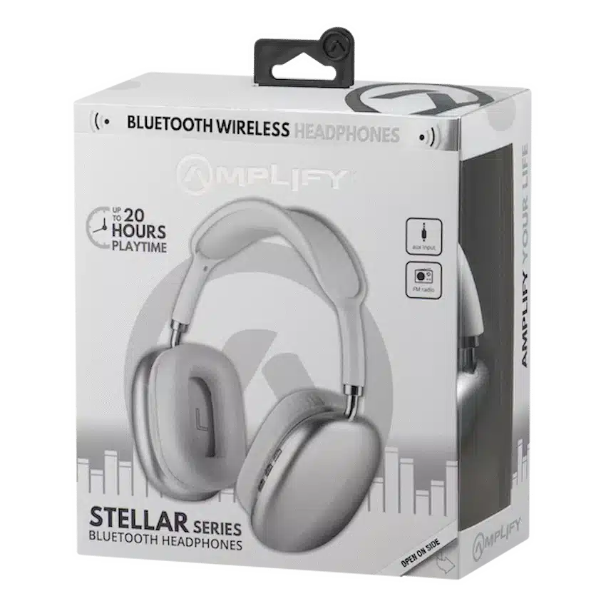 Amplify Stellar Series Bluetooth Headphones - White - Image 14