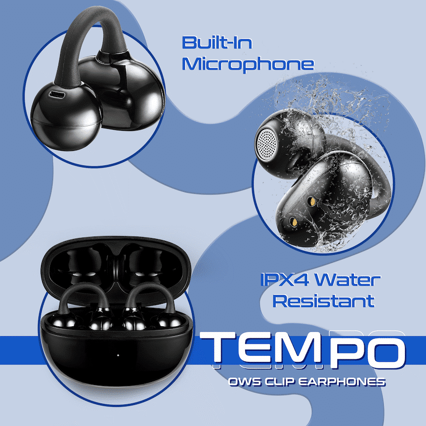 Amplify Tempo Series OWS Clip Earphone - Black - Image 3