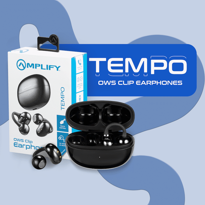 Amplify Tempo Series OWS Clip Earphone - Black - Image 5