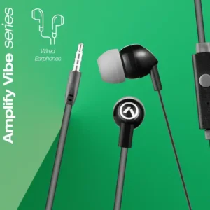 Alternative view of Amplify Vibe Series Earphones with Mic - Black and Grey