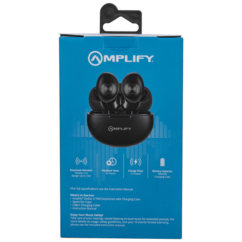 Amplify Zodiac 3 True Wireless Earphones - Black - Image 10