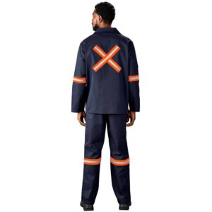Alternative view of Artisan Premium 100% Cotton Jacket - Reflective Arms & Back - Orange Tape