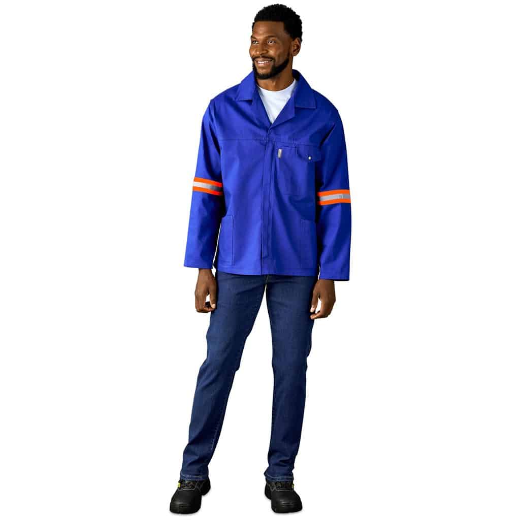 Artisan Premium 100% Cotton Jacket - Reflective Arms & Back - Orange Tape - Image 7