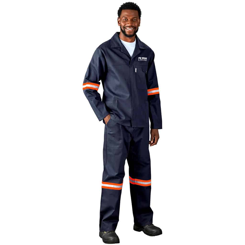Artisan Premium 100% Cotton Jacket - Reflective Arms & Back - Orange Tape - Image 10
