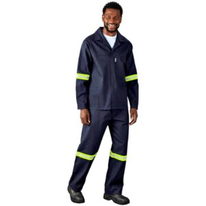 Alternative view of Artisan Premium 100% Cotton Jacket - Reflective Arms & Back - Yellow Tape