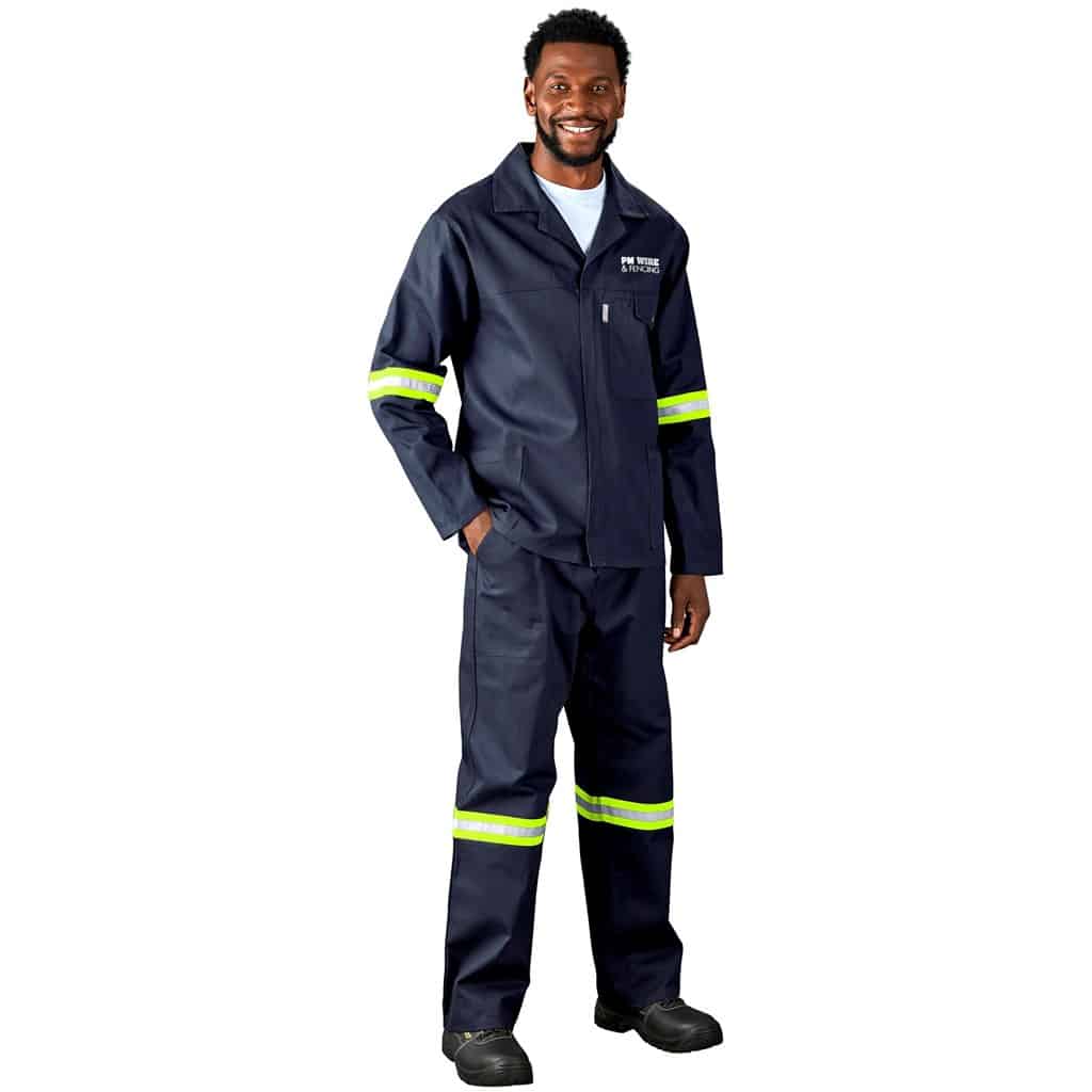 Artisan Premium 100% Cotton Jacket - Reflective Arms & Back - Yellow Tape - Image 9