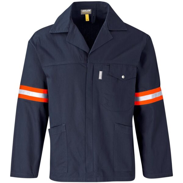 Artisan Premium 100% Cotton Jacket – Reflective Arms – Orange Tape — Artisan Premium 100% Cotton Jacket – Reflective Arms – Orange Tape