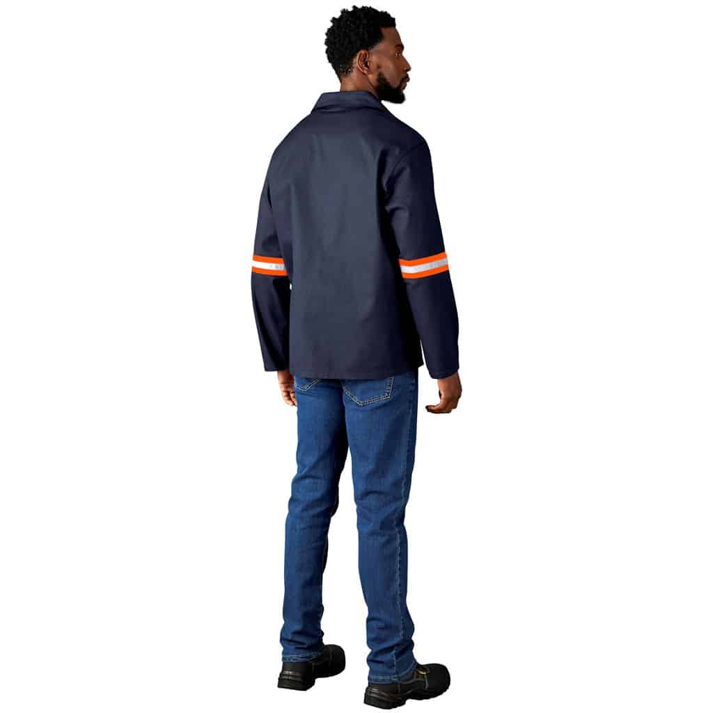 Artisan Premium 100% Cotton Jacket - Reflective Arms - Orange Tape - Image 4