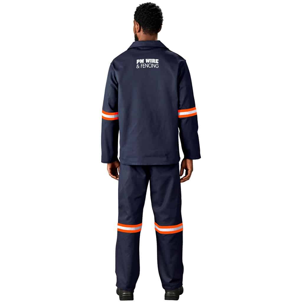 Artisan Premium 100% Cotton Jacket - Reflective Arms - Orange Tape - Image 7