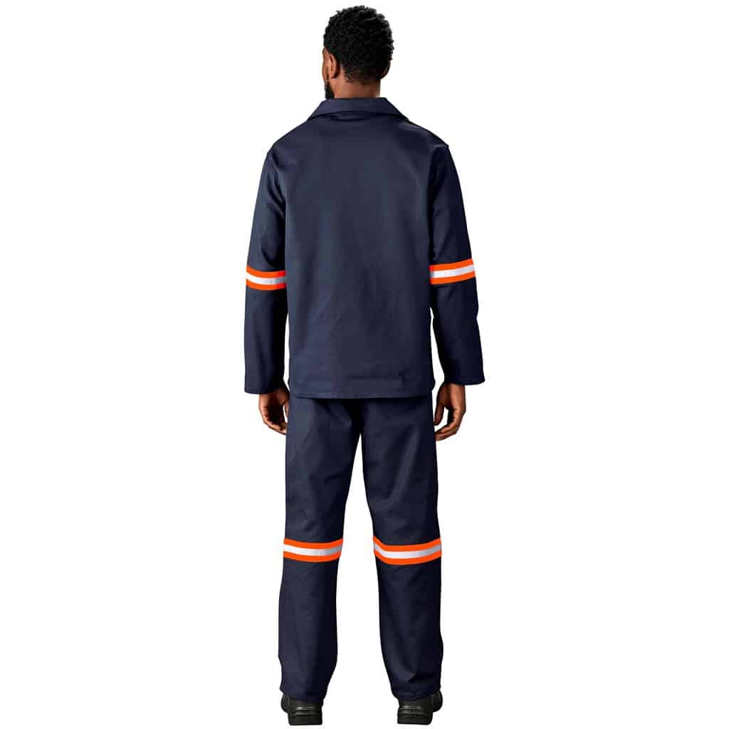 Artisan Premium 100% Cotton Jacket - Reflective Arms - Orange Tape - Image 12