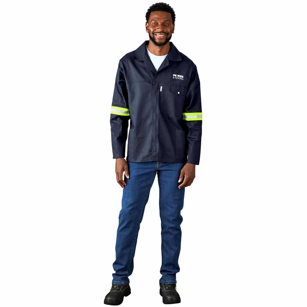 Artisan Premium 100% Cotton Jacket - Reflective Arms - Yellow Tape - Image 10
