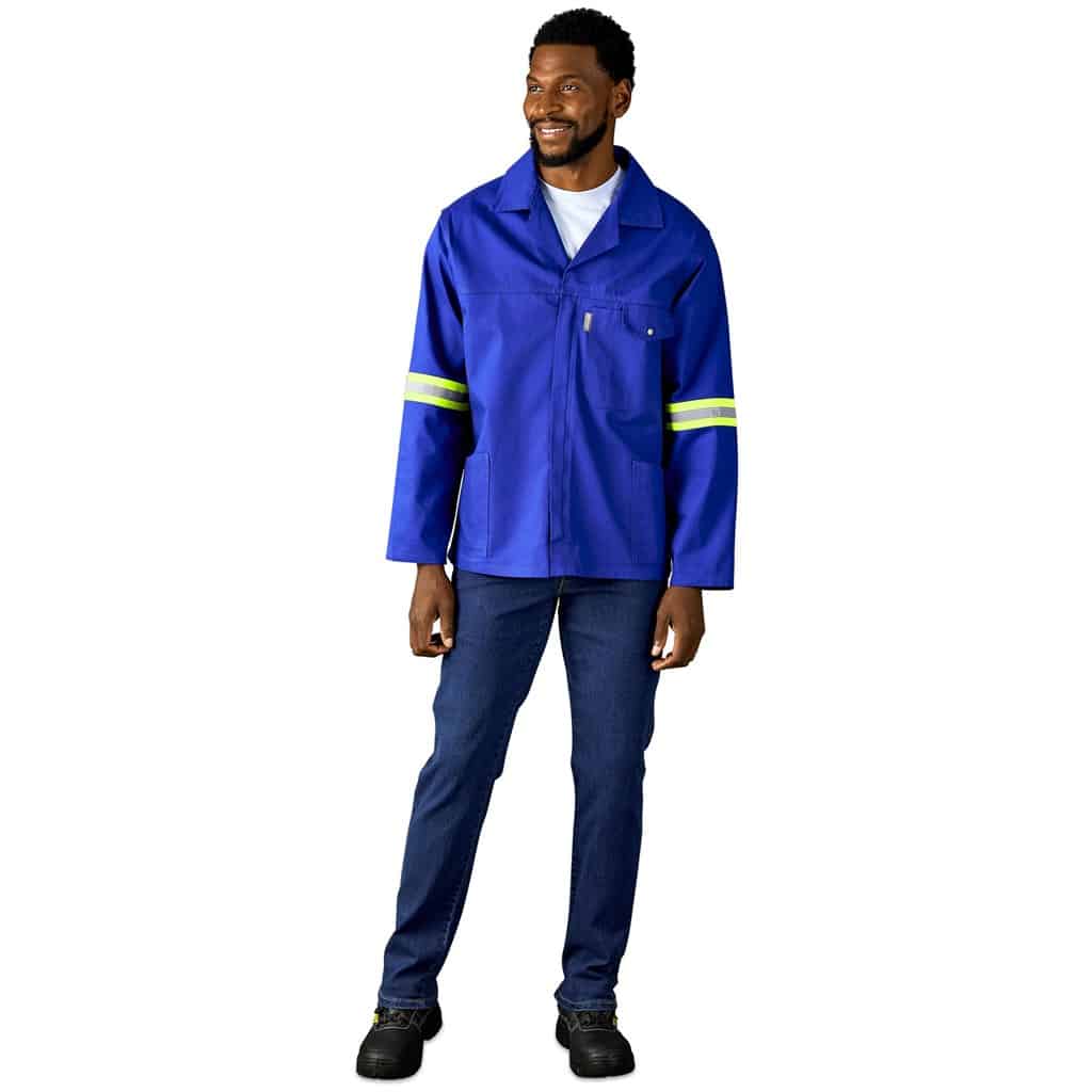 Artisan Premium 100% Cotton Jacket - Reflective Arms - Yellow Tape - Image 19
