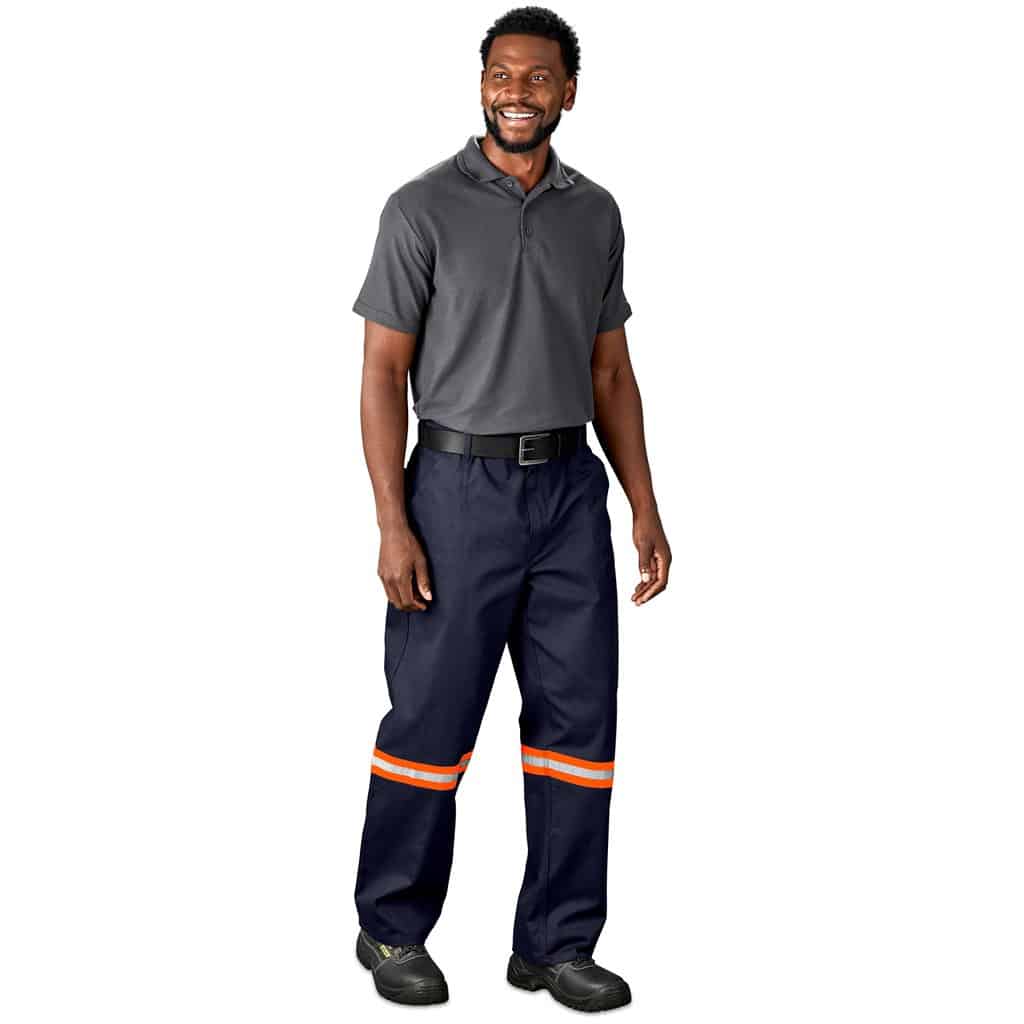 Artisan Premium 100% Cotton Pants - Reflective Legs - Orange Tape - Image 3