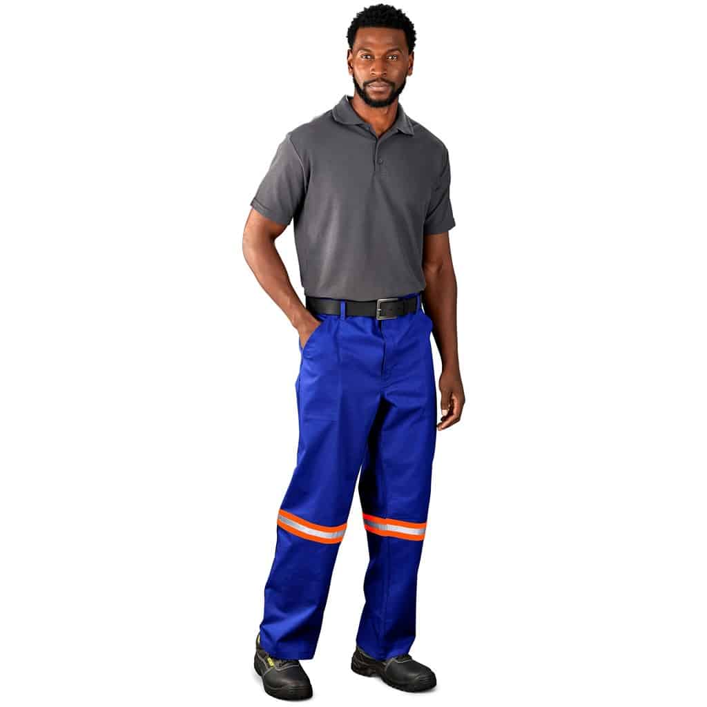 Artisan Premium 100% Cotton Pants - Reflective Legs - Orange Tape - Image 8
