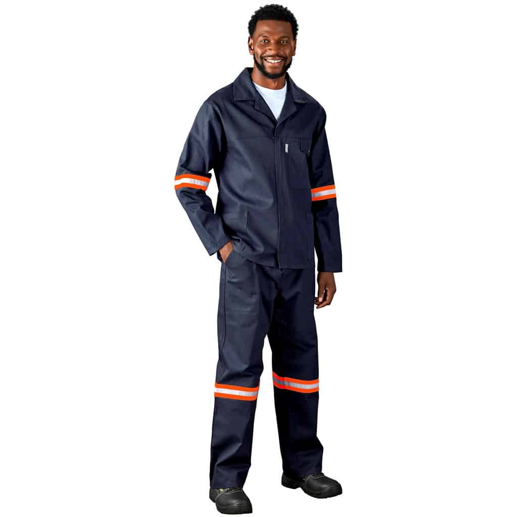 Artisan Premium 100% Cotton Pants - Reflective Legs - Orange Tape - Image 13