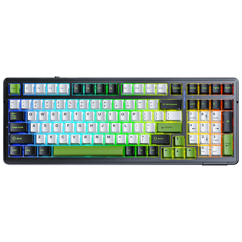 Aula Mechanical Gasket 80% Keyboard Multimode - Black/White/Grey