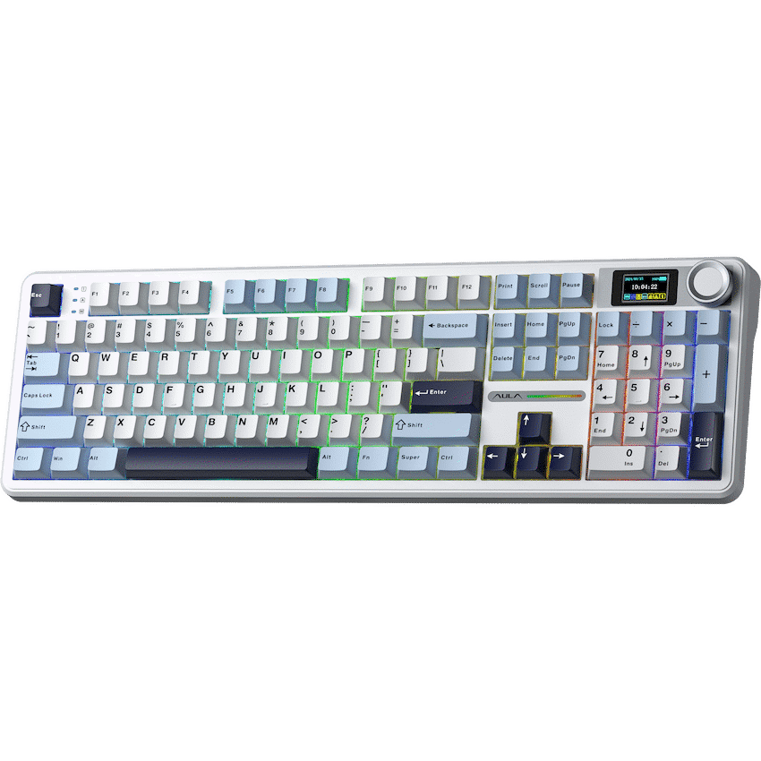 Aula Mechanical Gasket LCD Full Keyboard Multimode - Black/Grey - Image 2