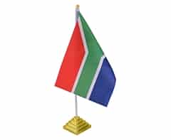 Alternative view of SA Flag & Stand