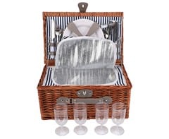 Alternative view of 4-Person Wicker Picnic Basket