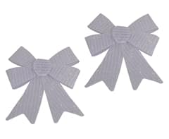 Alternative view of Christmas Silver Glitter Bow Set