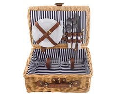 Alternative view of 2-Person Rattan Picnic Basket - Small