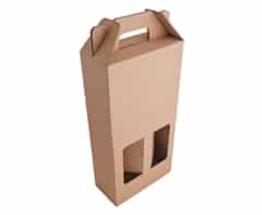 Kraft Double 750ml Wine Bottle Gift Box