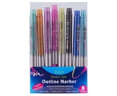 Alternative view of Metallic 8-Piece Outline Marker
