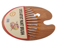 12-Piece Artist Paint Brushes & Pallet Set — 12-Piece Artist Paint Brushes & Pallet Set