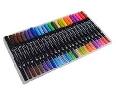24-Piece Dual Tip Brush Pen Set — 24-Piece Dual Tip Brush Pen Set