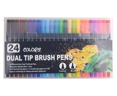Alternative view of 24-Piece Dual Tip Brush Pen Set